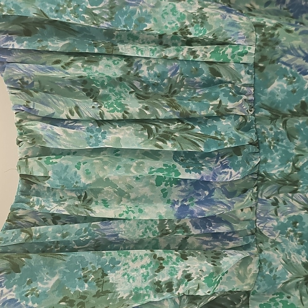 Dress Barn Blue Floral Watercolor Dress Size 22 - Picture 3 of 13